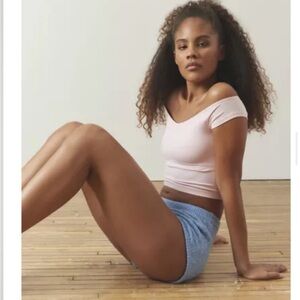 Urban Outfitters Light Pink Off-Shoulder Women's Top